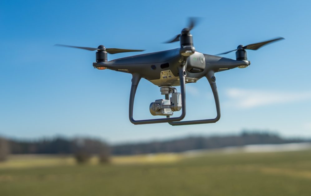 drone flying outside