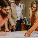 Civil Engineers reviewing designs